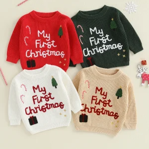 Festive Holiday Knit Jumper with Long Sleeves