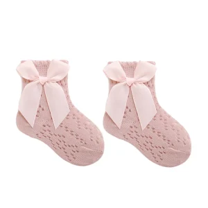 Cute Baby Girls Lace Ruffle Socks with Non-Slip Grips