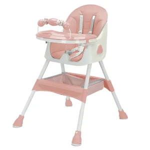 Foldable Baby High Chair 6 Months Plus, with Large Antislip Pad, Easy to Clean